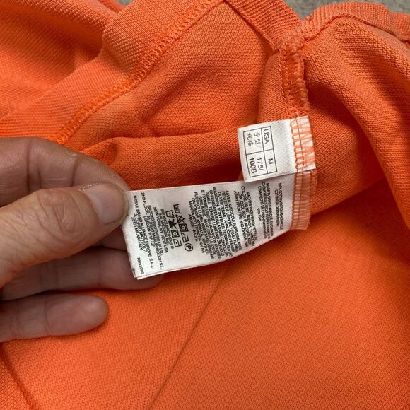 Brooks Brothers Mens Polo Shirt M Orange Performance 100% Cotton Original Fit Em - Picture 9 of 13